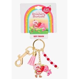 NEW! Strawberry‎ Shortcake And Cheer Bear- Care Bears Multi Charm Keychain
